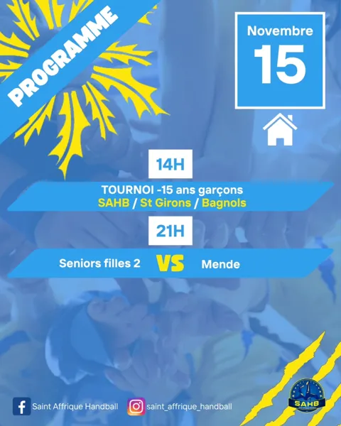 Matchs Handball du week-end