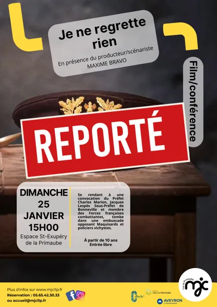 ANNULÉ - FILM/CONFÉRENCE : Je ne regrette rien