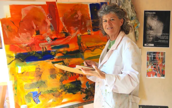 Isabelle dans son atelier, Isabelle Bos