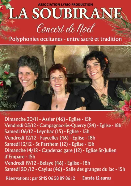 LA SOUBIRANE - Concert de Noël - Polyphonies occitanes entre sacré et tradition