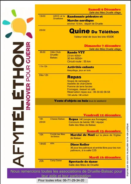 TELETHON : Concours de belote précédé d'un repas