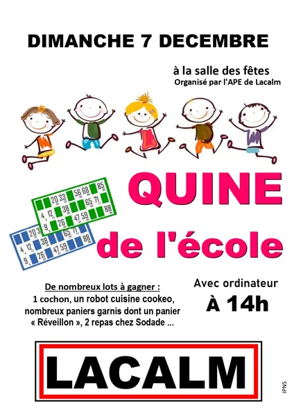 Quine de l'école de Lacalm