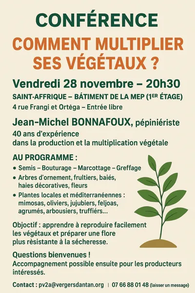 Conférence : Comment multiplier ses végétaux ?