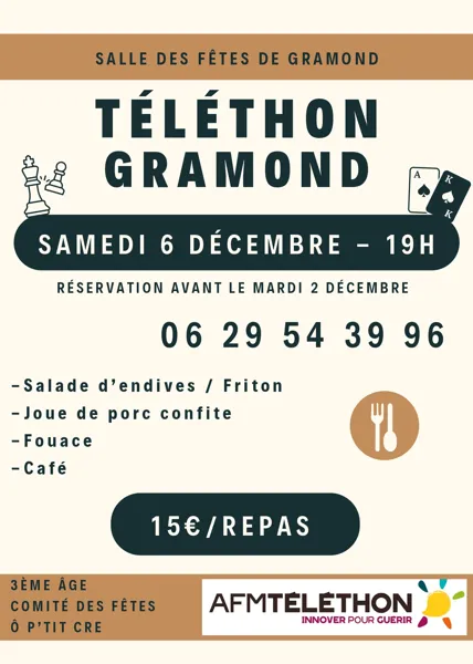 Repas au profit du Téléthon