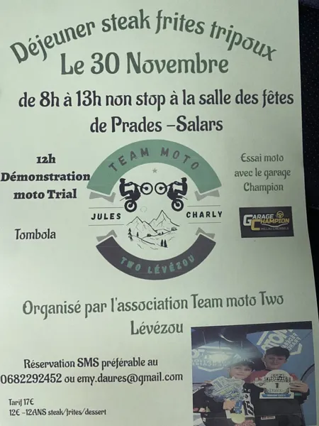 Déjeuner et Démo moto Trial