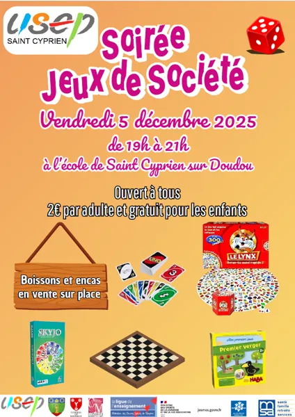 Soirée jeux de société