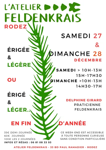 Stage méthode Feldenkrais : Erigé·e et léger·ère en fin d'année