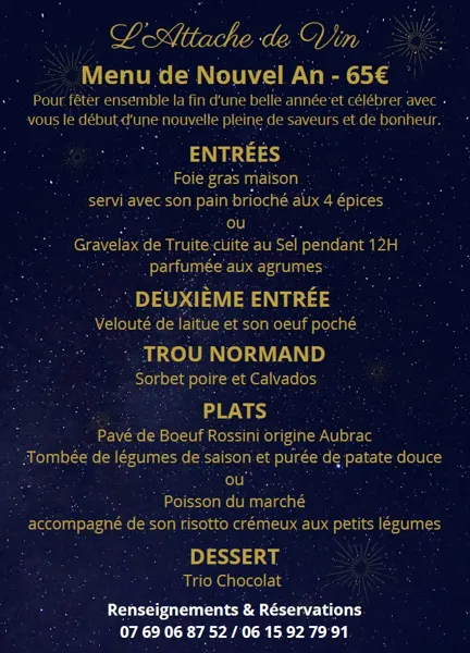 Restaurant L'Attache de vin - Réveillon