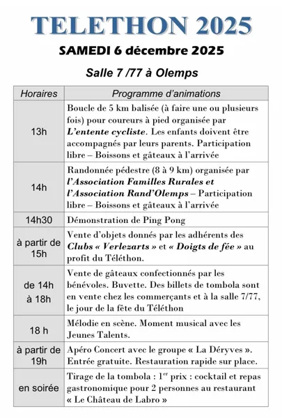 Téléthon à Olemps