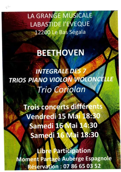 Concert du Trio Coriolan à La Grange Musicale - La Bastide l'Evêque