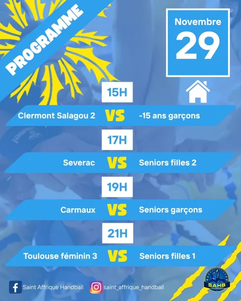 Matchs de week-end, SAHB