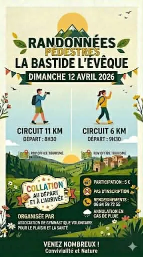 Randonnée pédestre à La Bastide l'Evêque