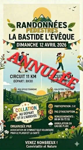 ANNULATION - Randonnée pédestre à La Bastide l'Evêque