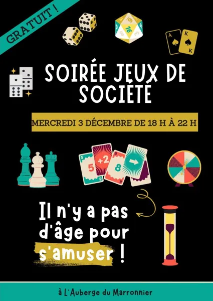 Soirée jeux de société