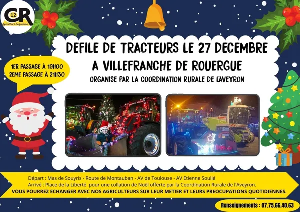 Noël - Défilé de tracteurs