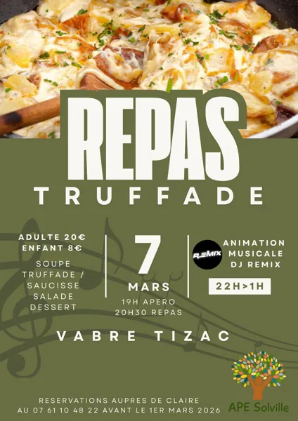 Repas truffade à Vabre-Tizac