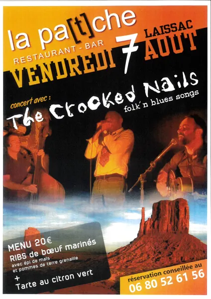 Soirée avec le groupe The Crocked Nails à La Patche à Laissac