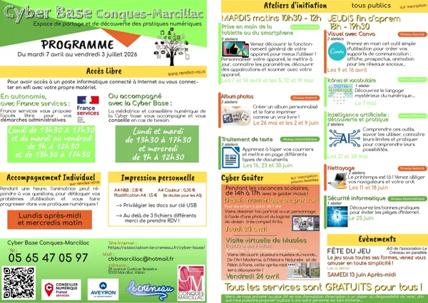 Activités à la cyber base