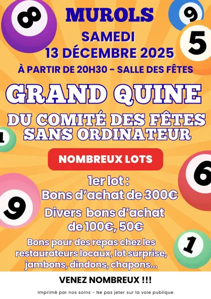 Grand quine du comité des fêtes de Murols