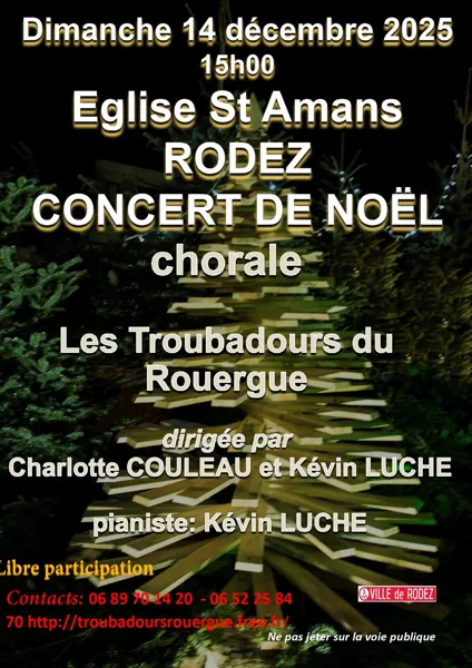 CONCERT DE NOËL LES TROUBADOURS DU ROUERGUE