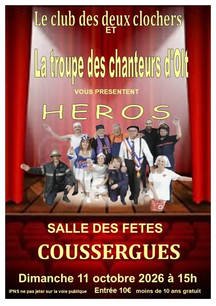 Spectacle avec la Troupe des Chanteurs d'Olt à Coussergues