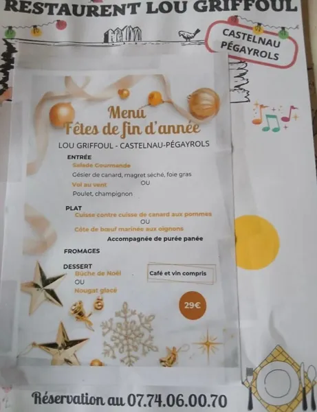 Repas de fin d'année au restaurant Lou Griffoul