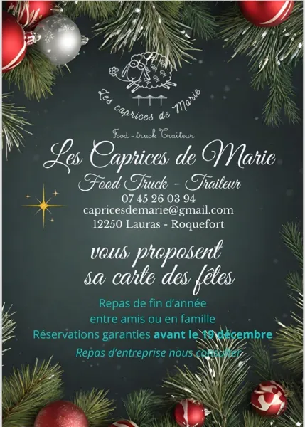 Menu de Fêtes à emporter