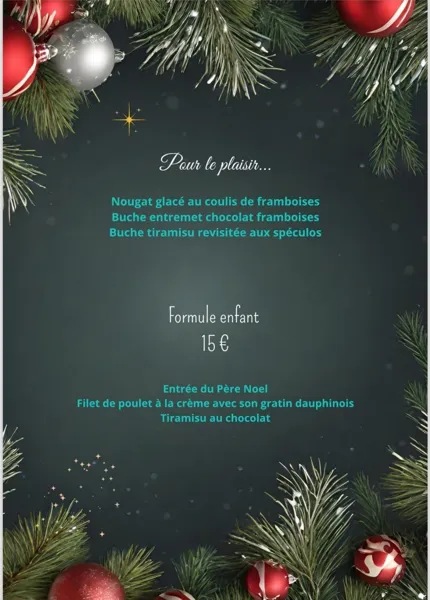 Menu de fêtes, Les Caprices de Marie