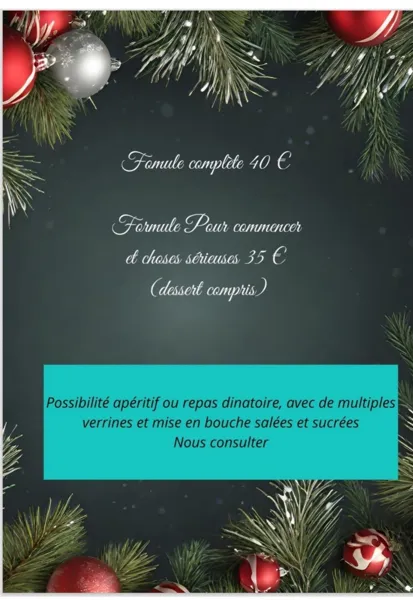 Menu de fêtes, Les Caprices de Marie