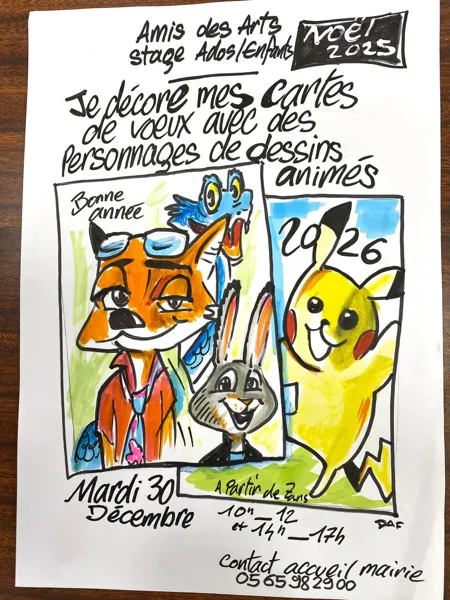 Stage Ados/Enfants : Décore tes cartes de voeux