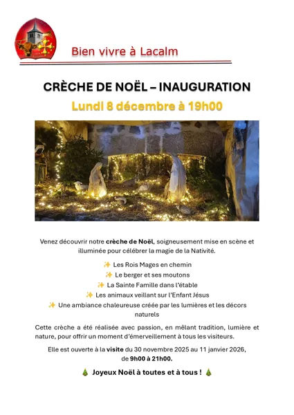Inauguration de la crèche de Noël