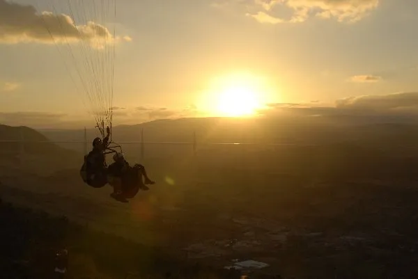 Coucher de soleil a Brunas, Acrobi Parapente