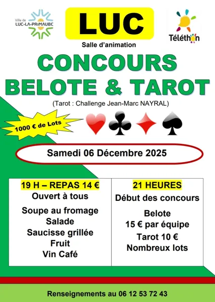 Concours belote et Tarot