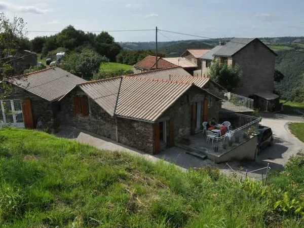 Vue de dessus des 2 terrasses