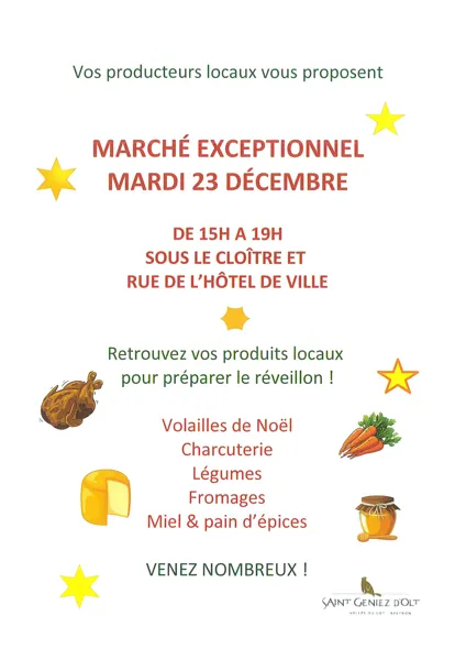 Marché des producteurs à St Geniez d'Olt