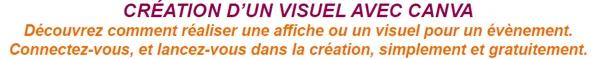 Atelier Numérique - Création d'un visuel avec Canva