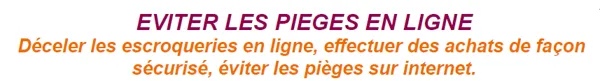 Atelier Numérique - Éviter les pièges en ligne