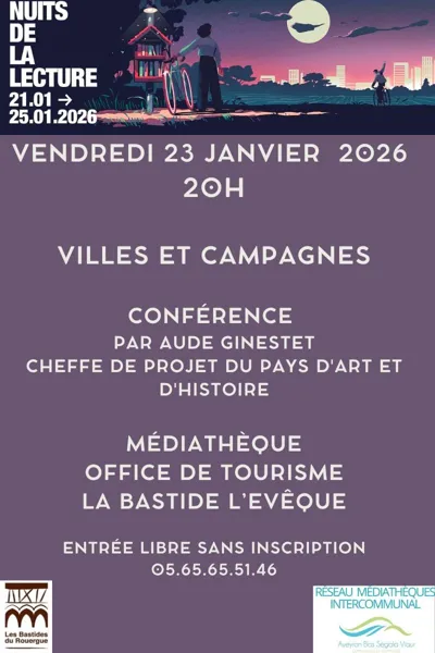 Nuit de la lecture : conférence “Villes et Campagnes” - La Bastide l'Evêque