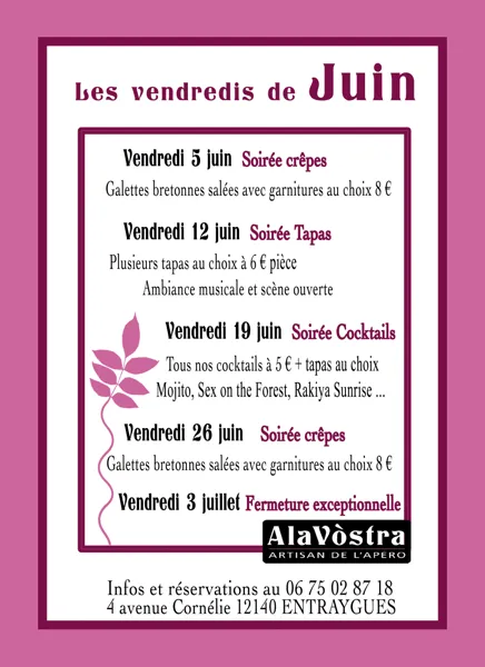 Soirée crêpes en musique chez Alavostra