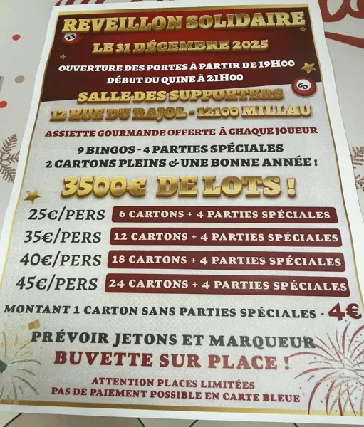 Réveillon solidaire - SOM Rugby