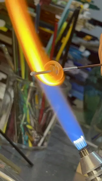 Démonstration verre au chalumeau