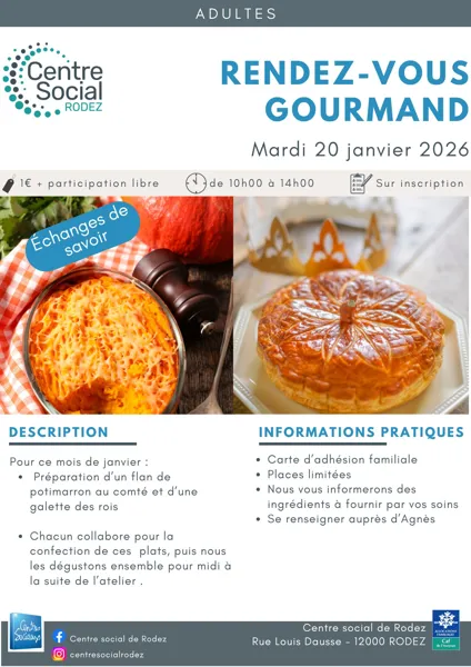 Atelier culinaire : Rendez vous gourmand