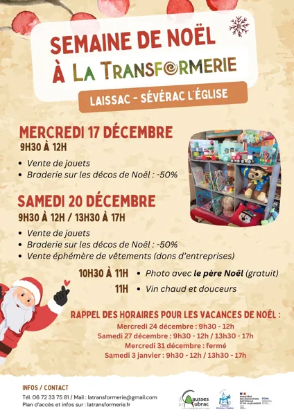 Semaine de Noël à la TRANSFORMERIE