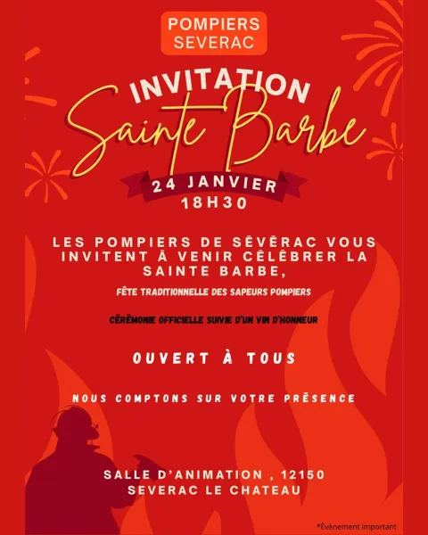 Fête de la Sainte-Barbe des sapeurs-pompiers