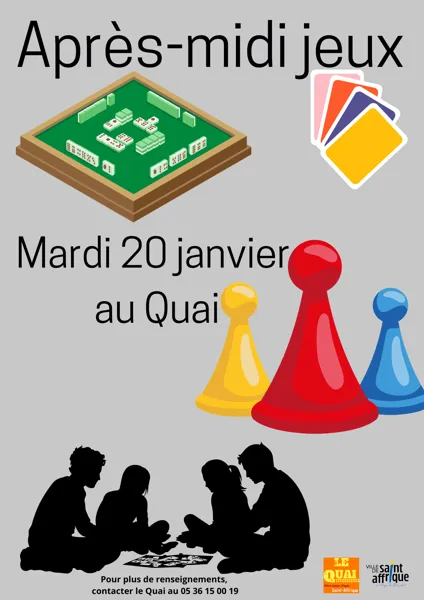 Les Ateliers du mardi : Après-midi jeux