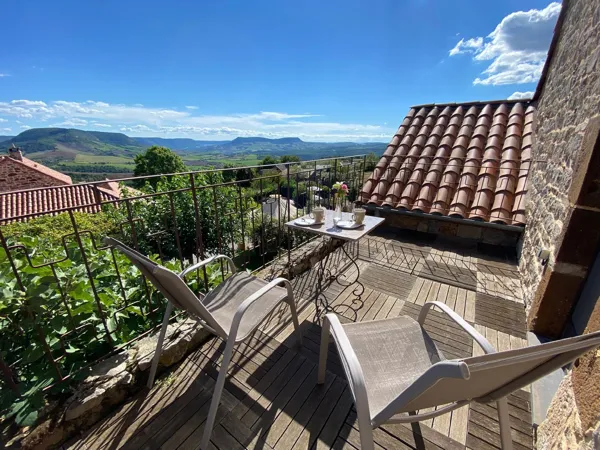 Terrasse Gîte Antarés, Maison des Etoiles Aveyron