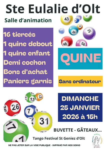 Quine du Tango Festival à Ste Eulalie d'Olt