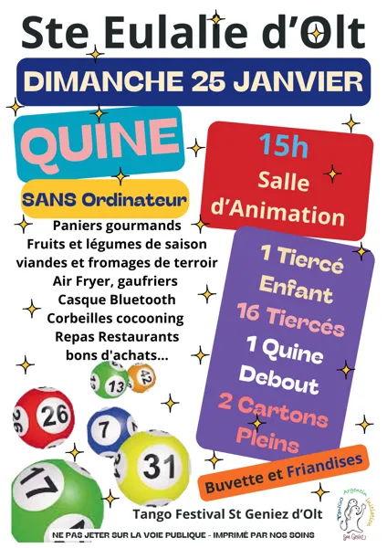 Quine du Tango Festival à Ste Eulalie d'Olt