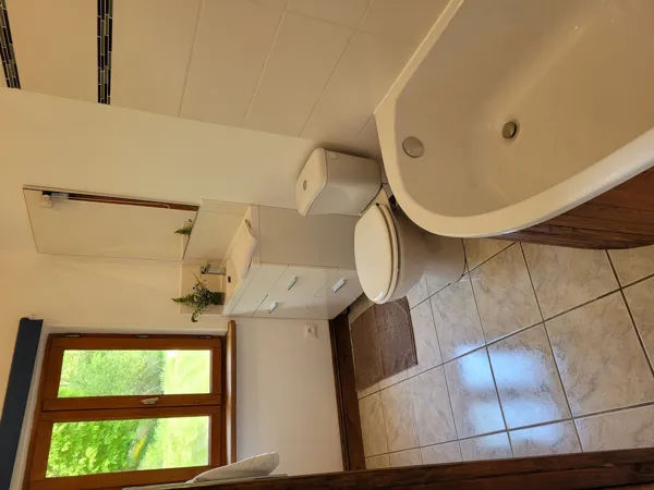 Salle de bain avec baignoire