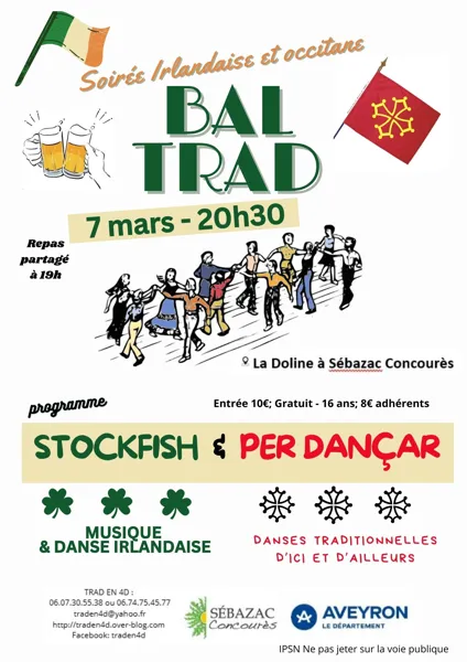 Bal Trad Irlandais- Occitan pour bouléguer, en attendant le printemps !